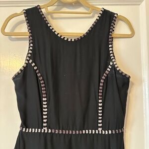 Black Silk Short Parker Skater Dress